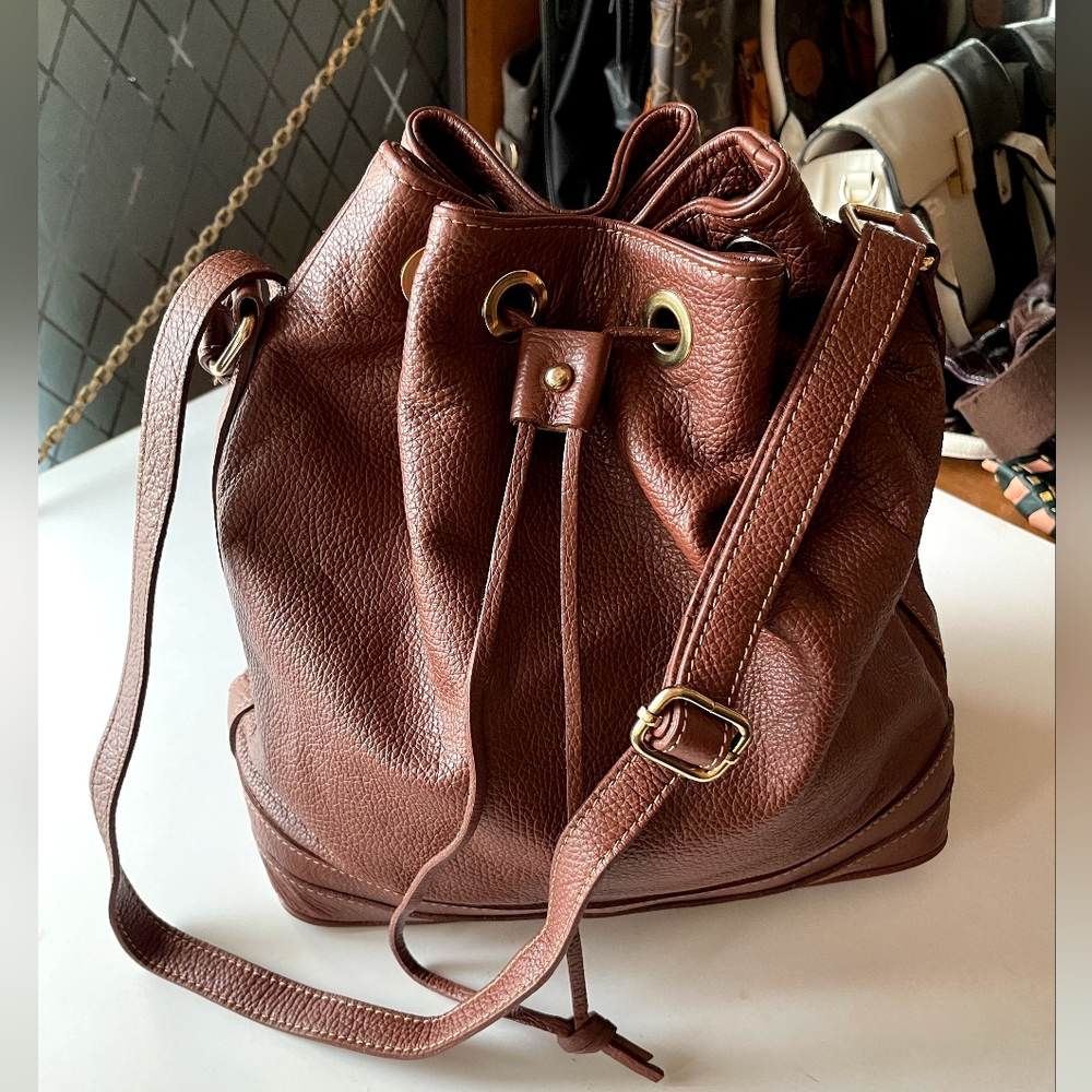 Borse in Pelle - Genuine Italy leather - authentic imported bucket bag - Picture 1 of 13